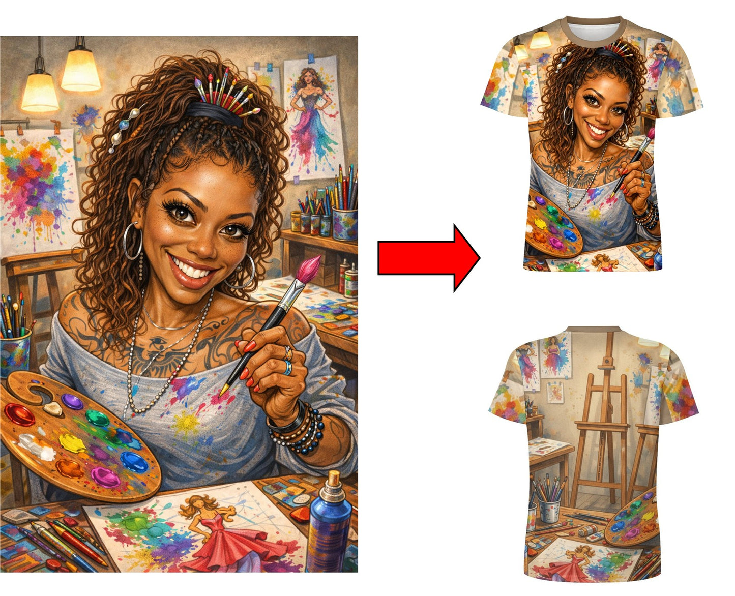 Custom AI Tees - Ice Silk or Poly Cotton Blend - Just download your AI picture and we will do the rest.