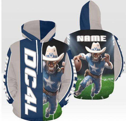 Dallas All Over Print Silky Hoodie