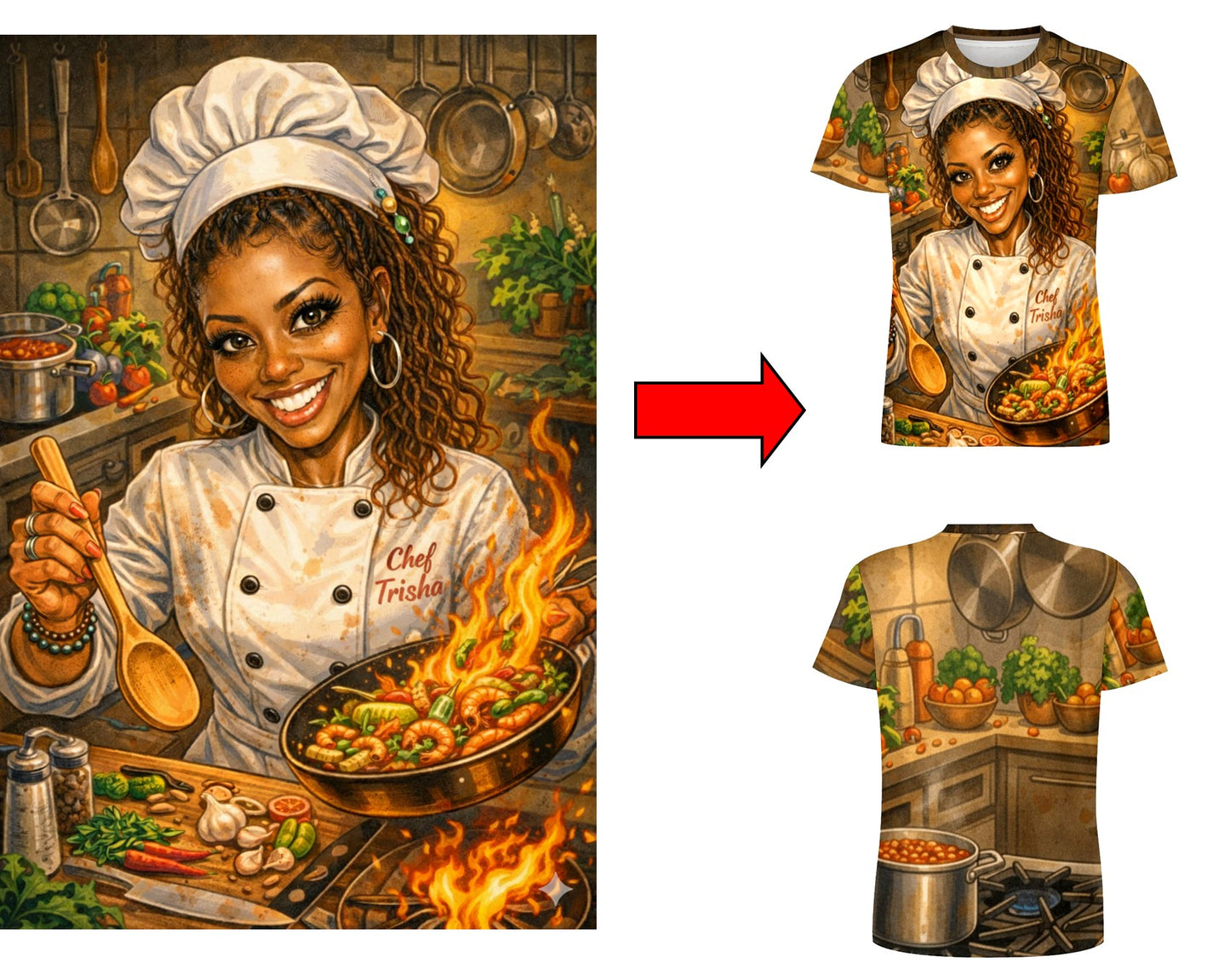 Custom AI Tees - Ice Silk or Poly Cotton Blend - Just download your AI picture and we will do the rest.