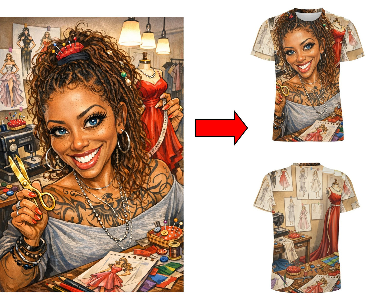 Custom AI Tees - Ice Silk or Poly Cotton Blend - Just download your AI picture and we will do the rest.