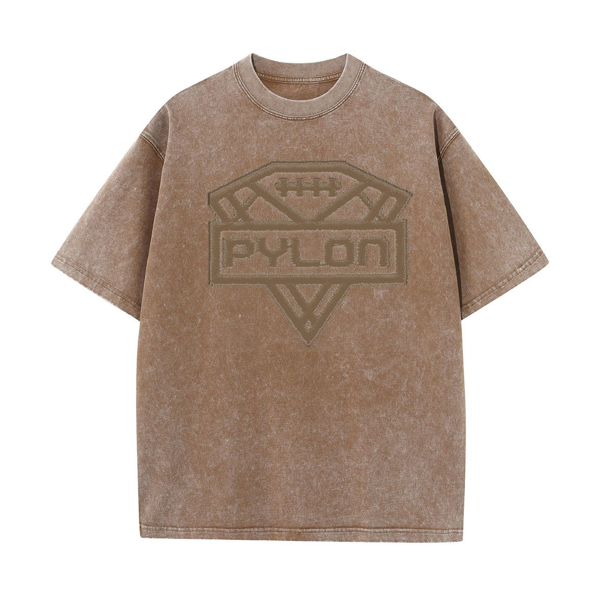 Pylon Embroidered Stonewashed Tee Khaki