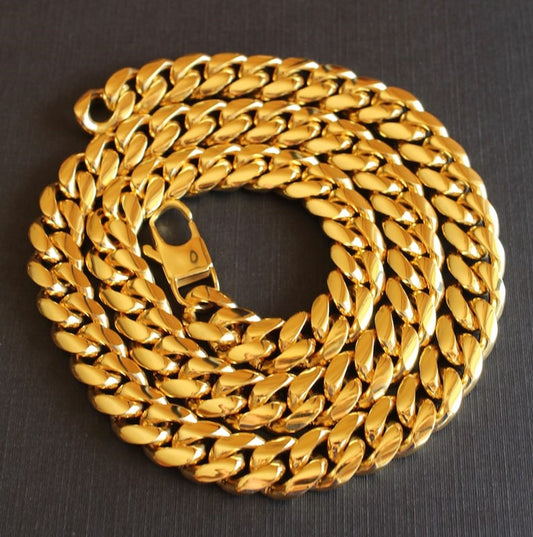 12mm 30" Gold Stainless Steel Chain