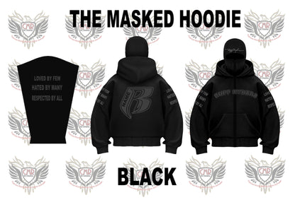 The Masked Hoodie - Heavy Fleece Fully Embroidered - Add Your Name