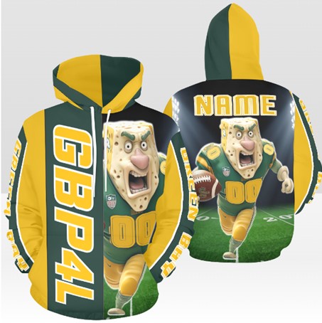 Green Bay All Over Print Silky Hoodie