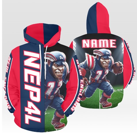 New England All Over Print Silky Hoodie