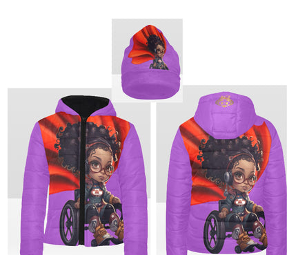 R Evolution Rolling Princess Hooded Bomber and Beanie set