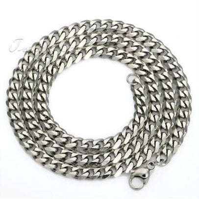 12mm 30" Silver Stainless Steel Chain