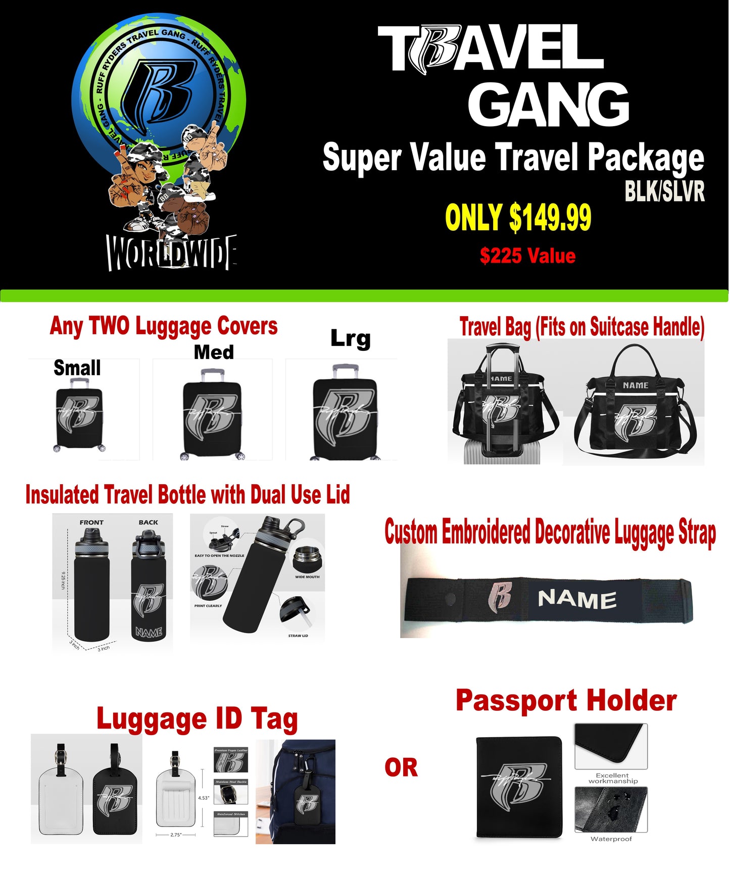 RR Travel Gang Super Value Travel Package - Blk or Camo