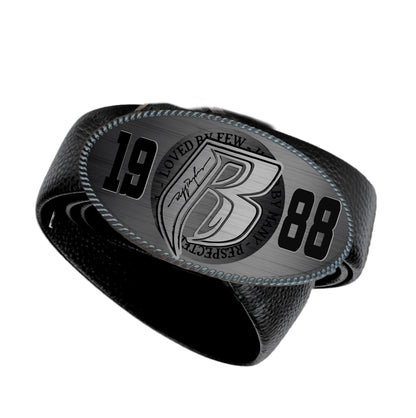 RR Stainless Steel Western Belt Buckle and Pendant Set 1