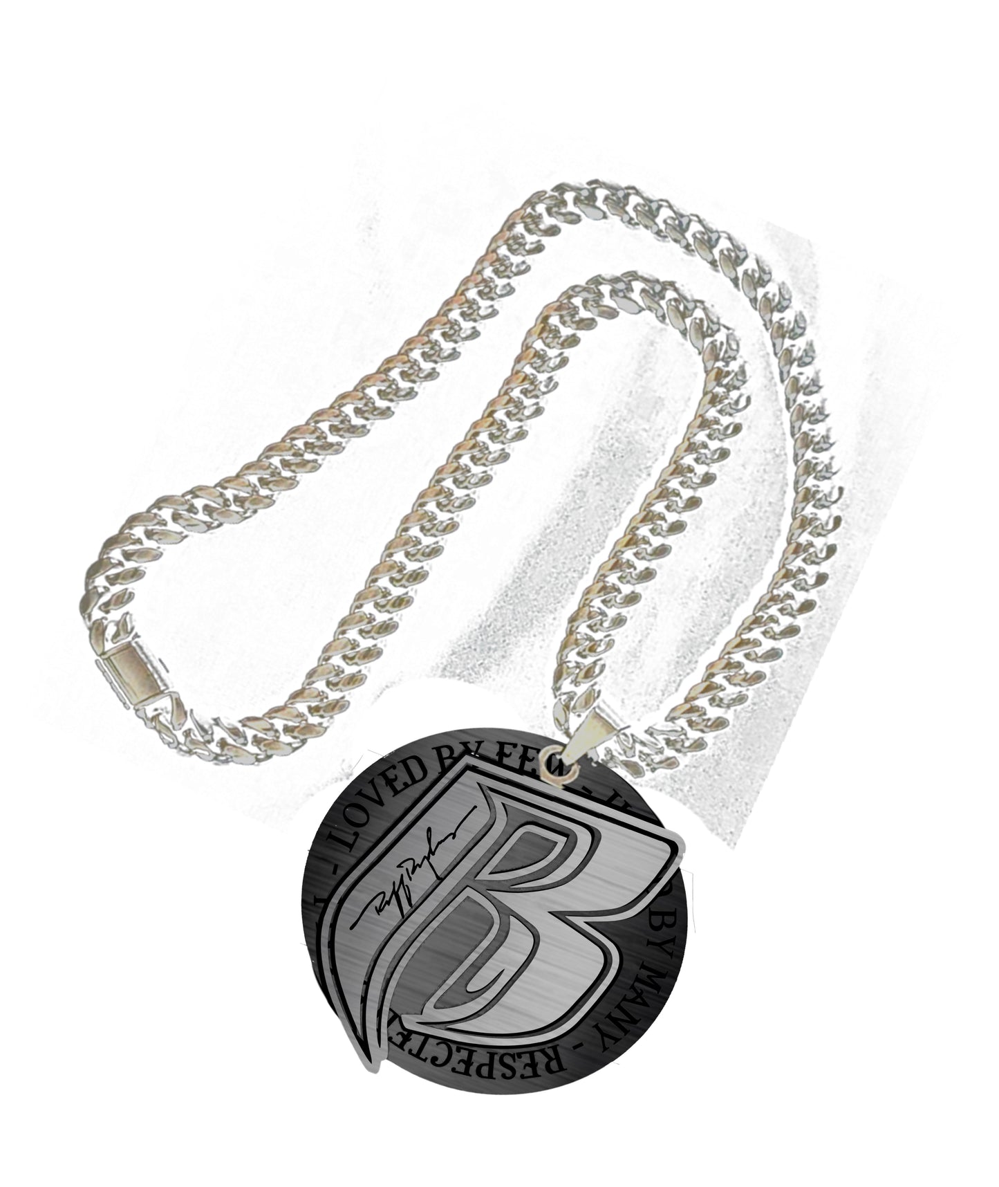 RR Stainless Steel Western Belt Buckle and Pendant Set 1