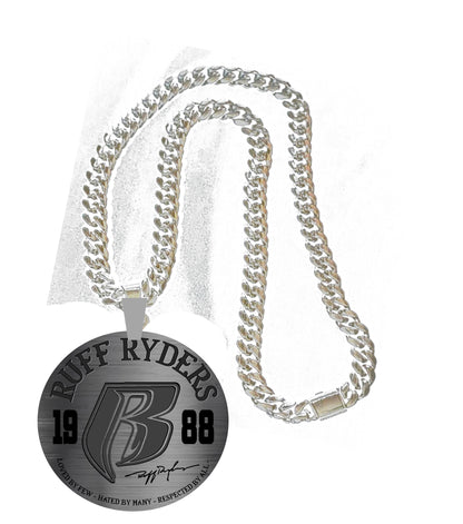 RR Stainless Steel Personalized Belt Buckle and Pendant Set 2