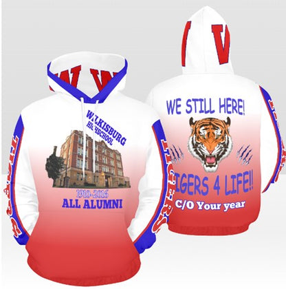 Wilkinsburg High School All Alumni Customizable Hoodie - Add your graduation year.