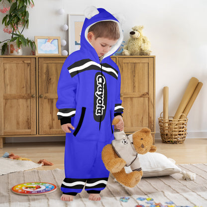 Kids Crayon Onesie Blue