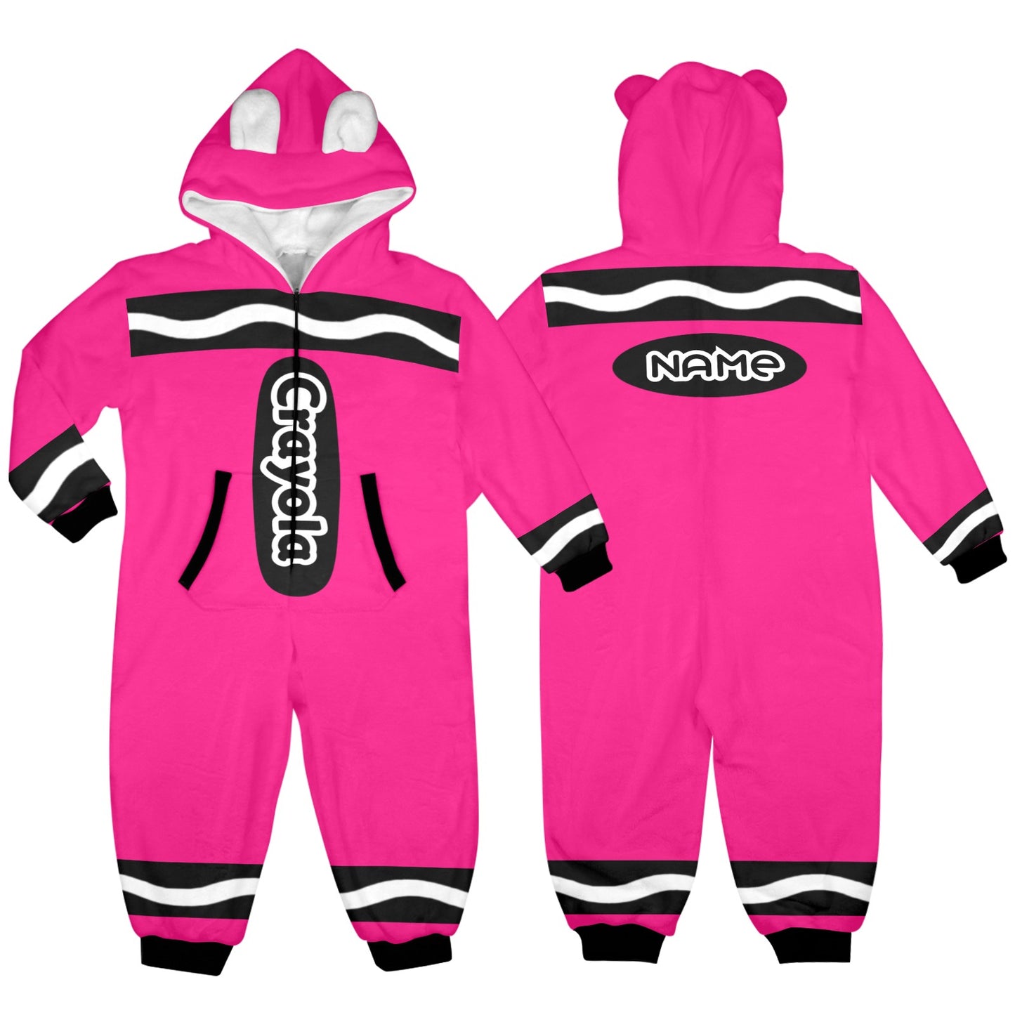 Kids Crayon Onesie Pink