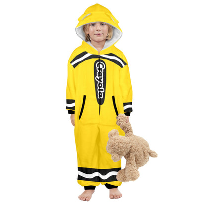Kids Crayon Onesie Yellow