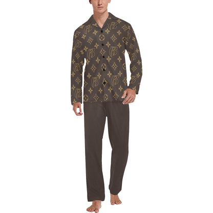 RR Christmas Pajamas -Mens Brn RR Louis