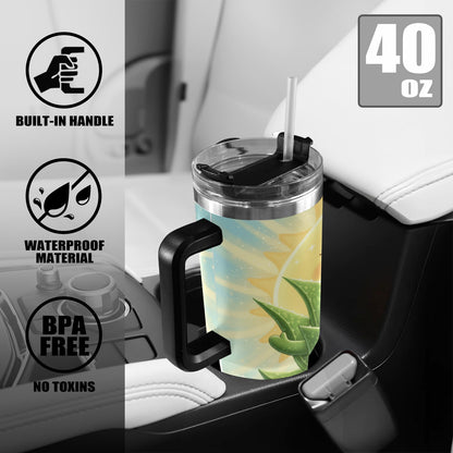Plant Love Aloe 40oz Stainless Steel Tumbler