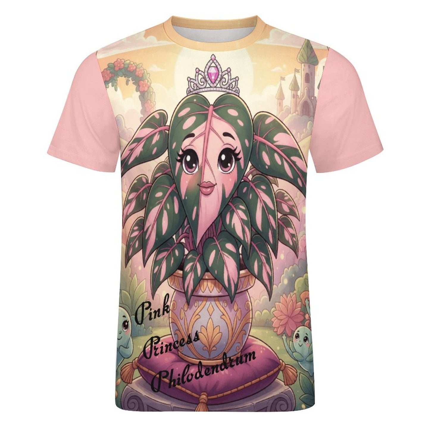 Plant Love Ice Silk Tee - Philodendron Pink Princess