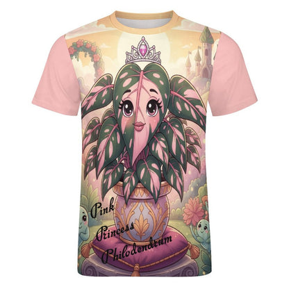 Plant Love Ice Silk Tee - Philodendron Pink Princess