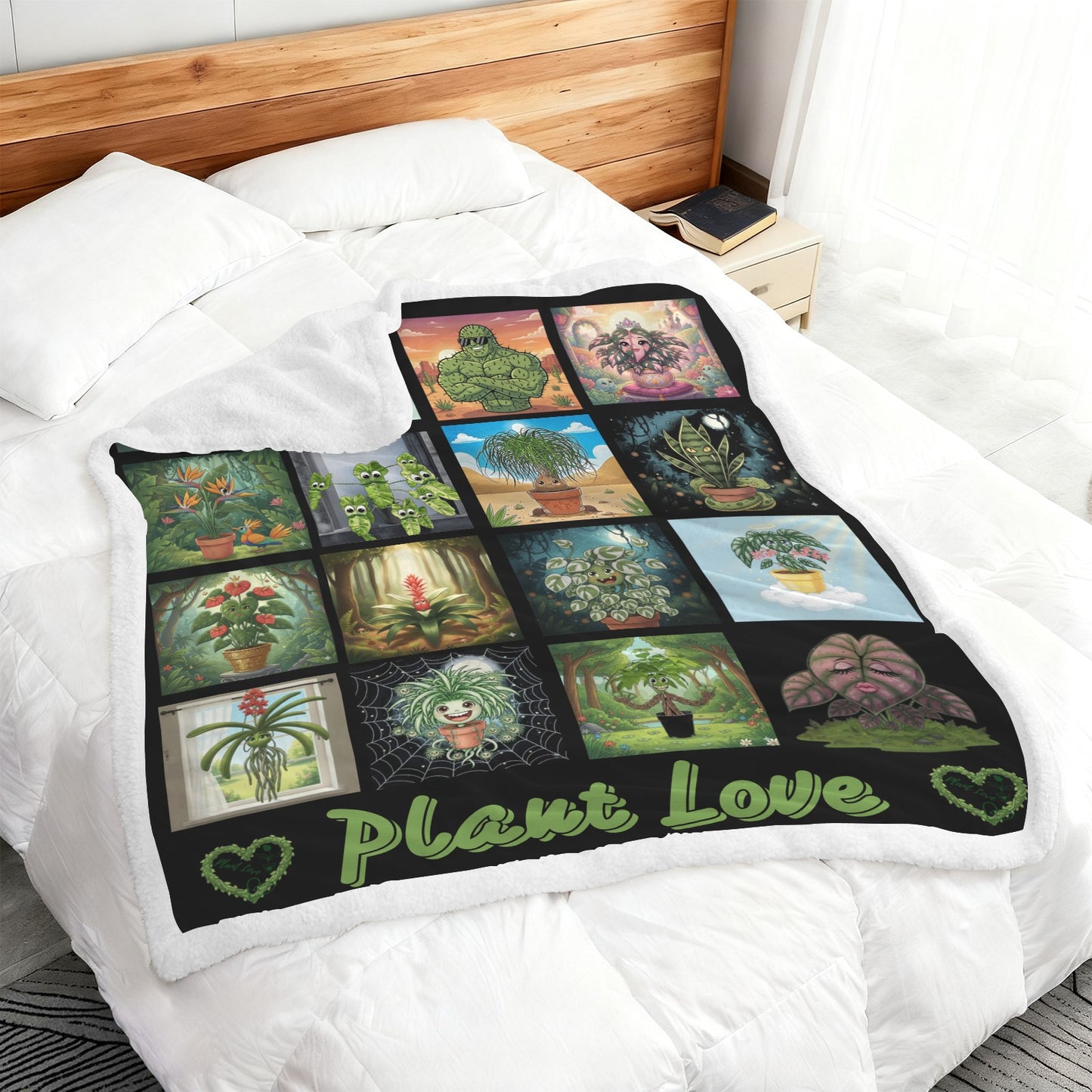 Plant Love 51x59 Double-Layer Fleece Blanket 51"x59"