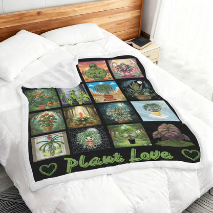 Plant Love 51x59 Double-Layer Fleece Blanket 51"x59"