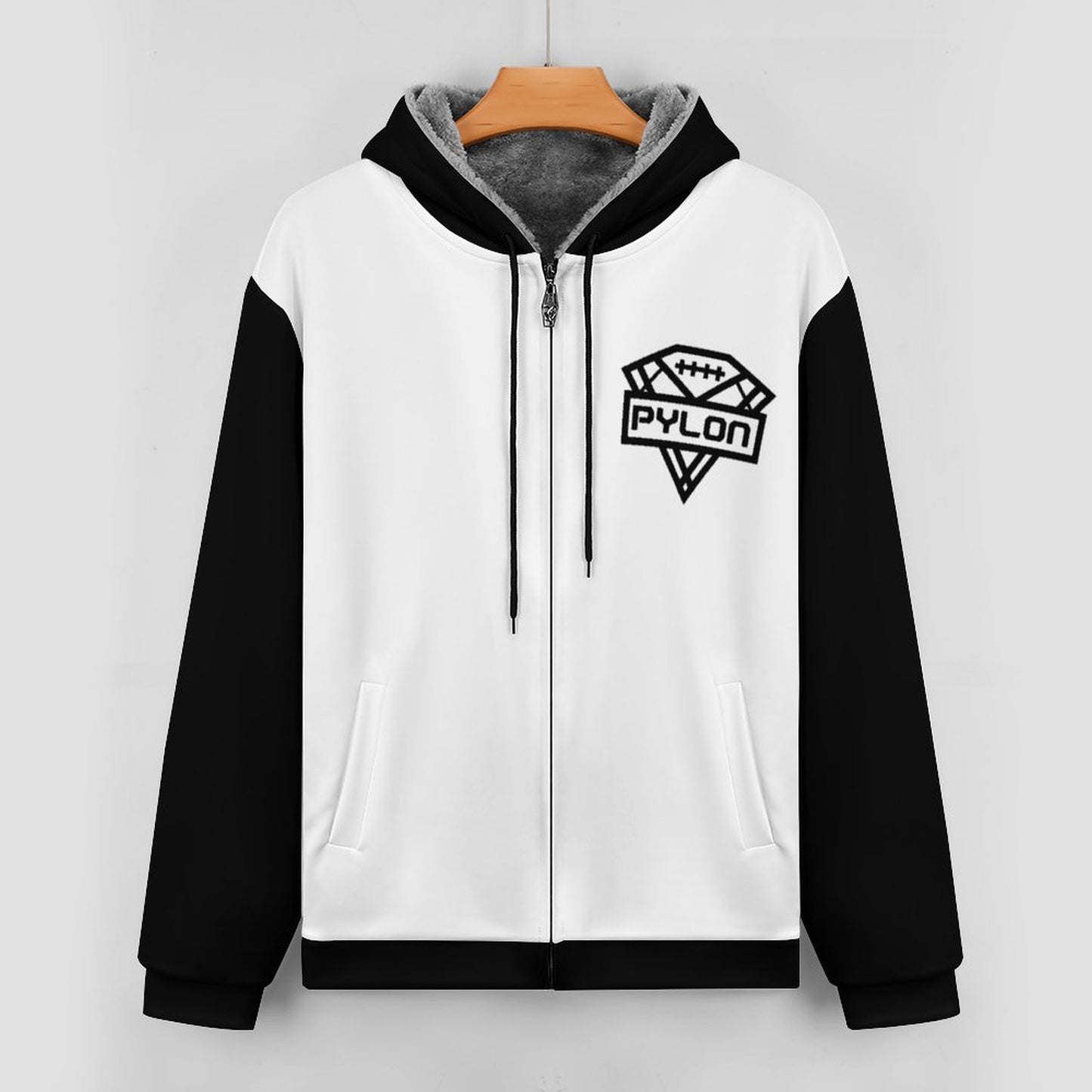 Pylon Double Layer Zippered Fleece Hoodie