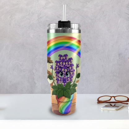 Plant Love African Violet 40oz Stainless Steel Tumbler