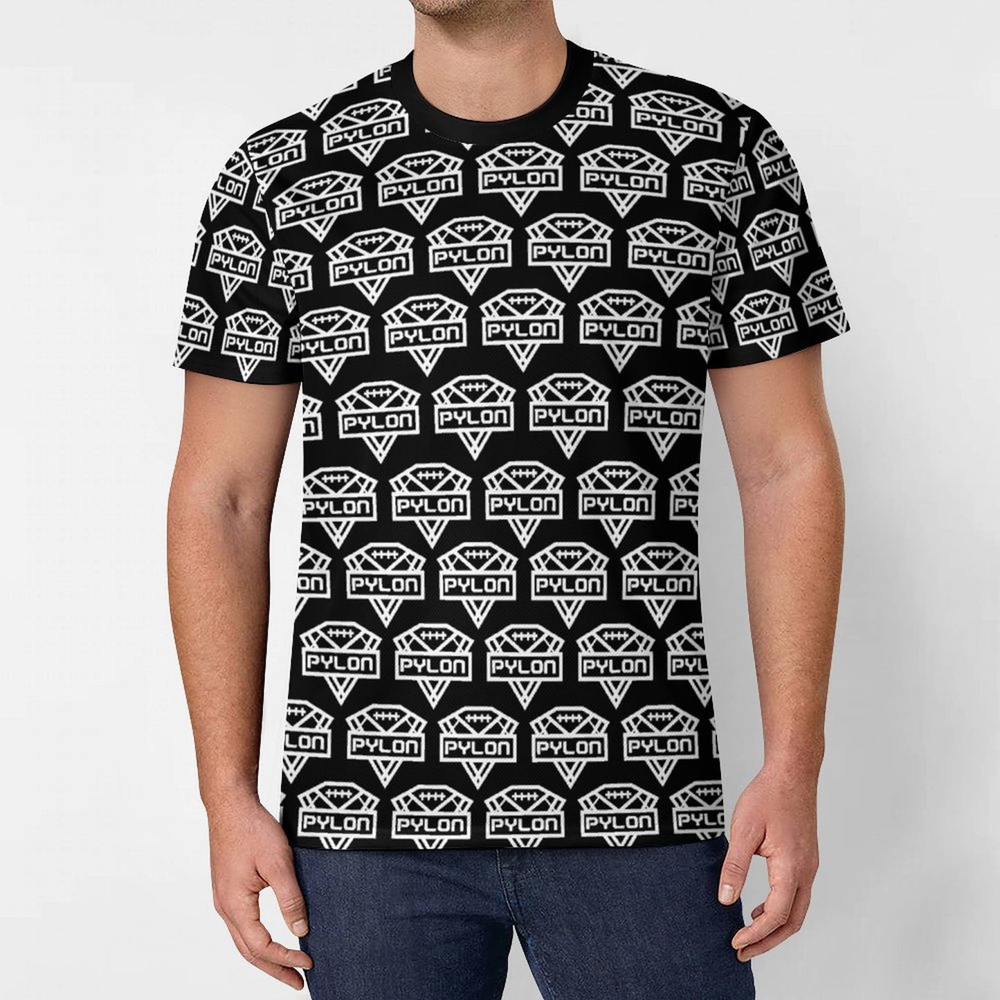 Pylon Ice Silk Tee Blk Pylon Print