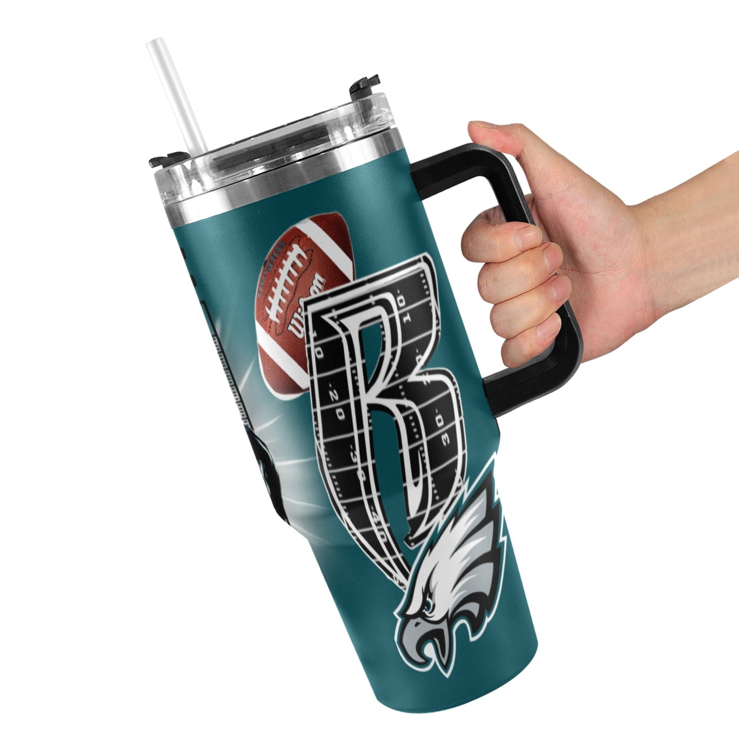RR EAGLES 40OZ STAINLESS STEEL TUMBLER 2025