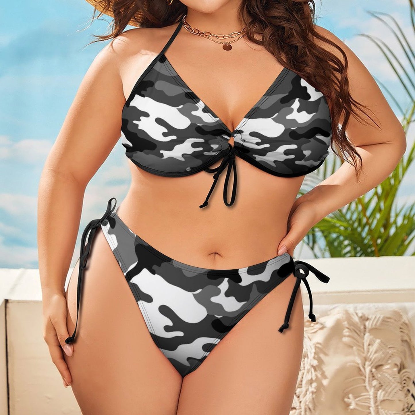 RR String Bikini Plus Size Camo