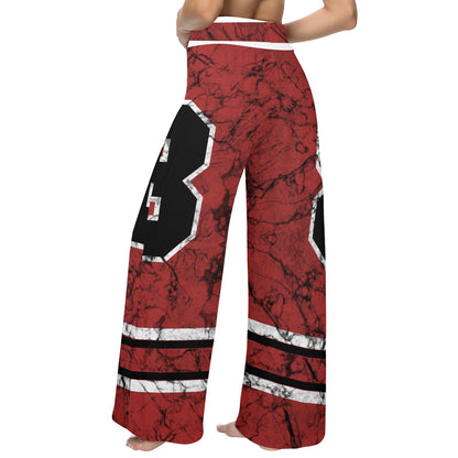 RR 88 Wide Leg Joggers Stonewash Red