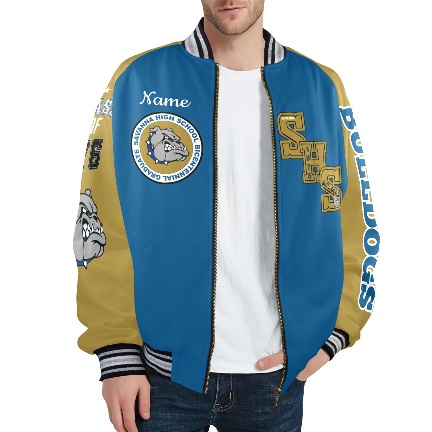 Savanna Bulldogs Varsity Style Printed Jacket