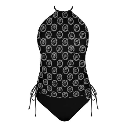 RR Two Piece Halter Swimsuit RR Coin Blk
