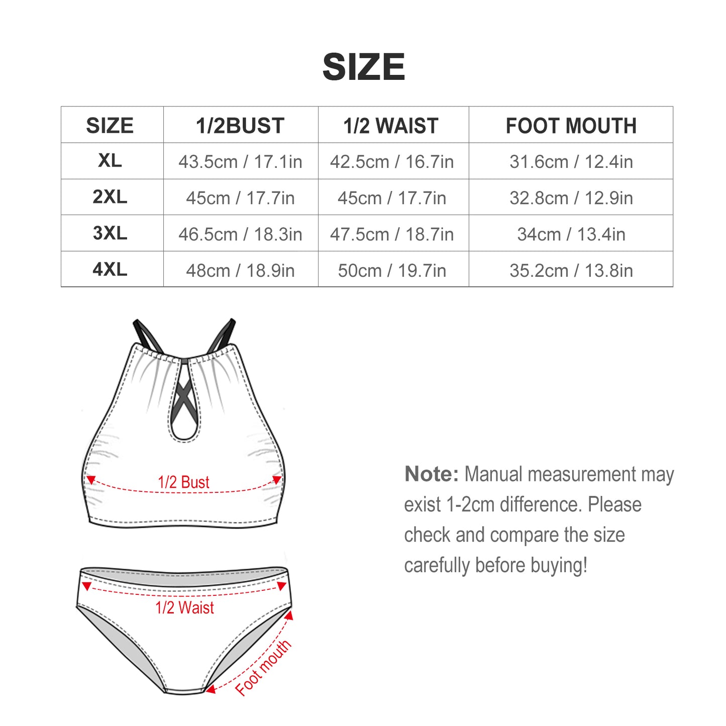 One Unit Two-piece Swimsuit Plus Sized