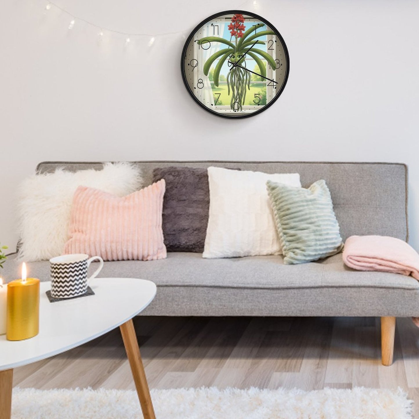 Plant Love 10x10 Wall Clock - Vanda Orchid