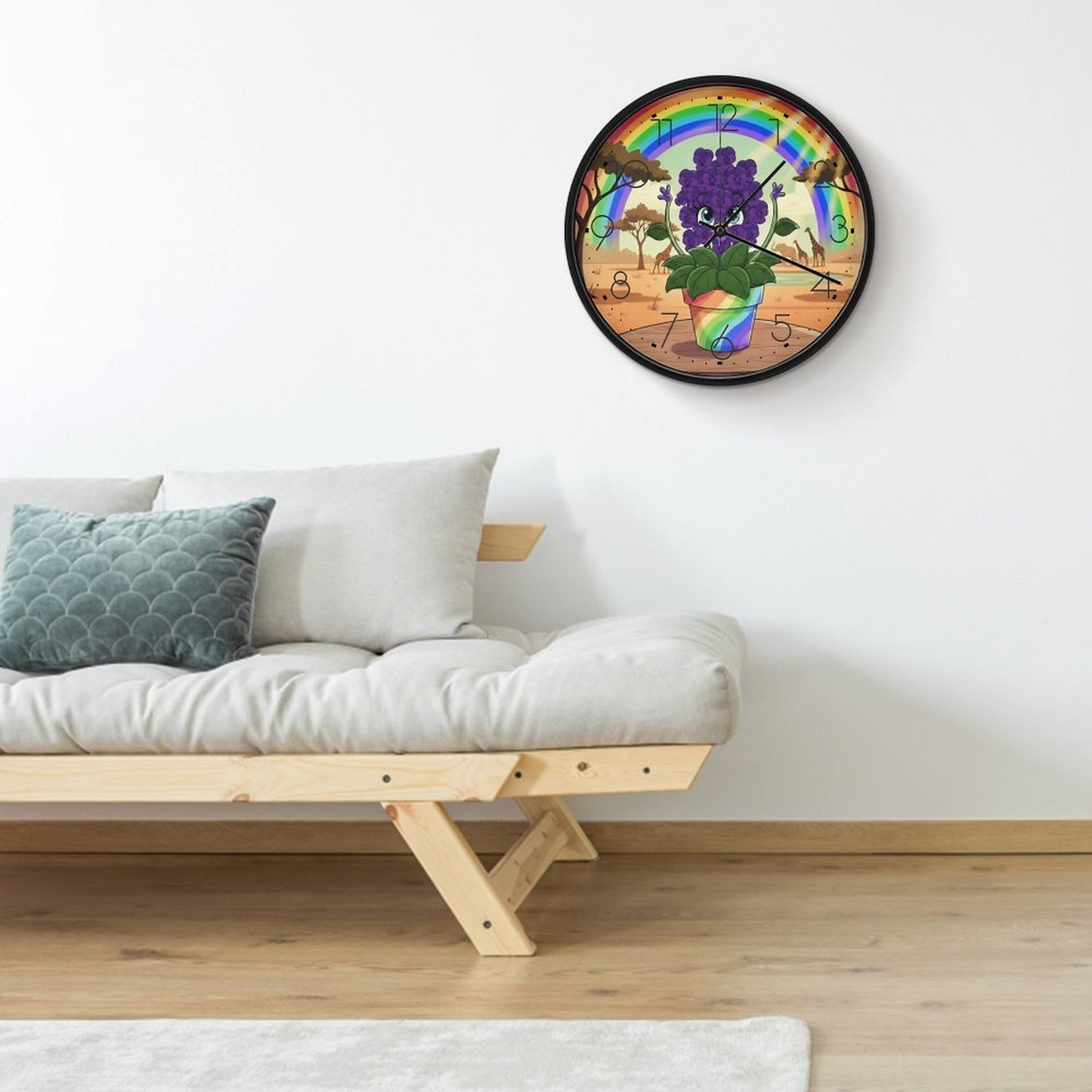 Plant Love 10x10 Wall Clock - African Violet
