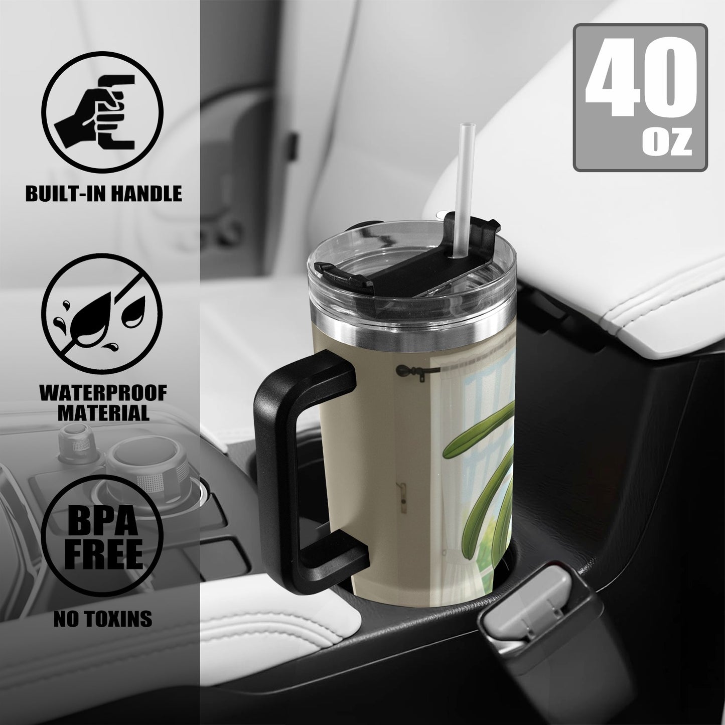 Plant Love Vanda Orchid 40oz Stainless Steel Tumbler