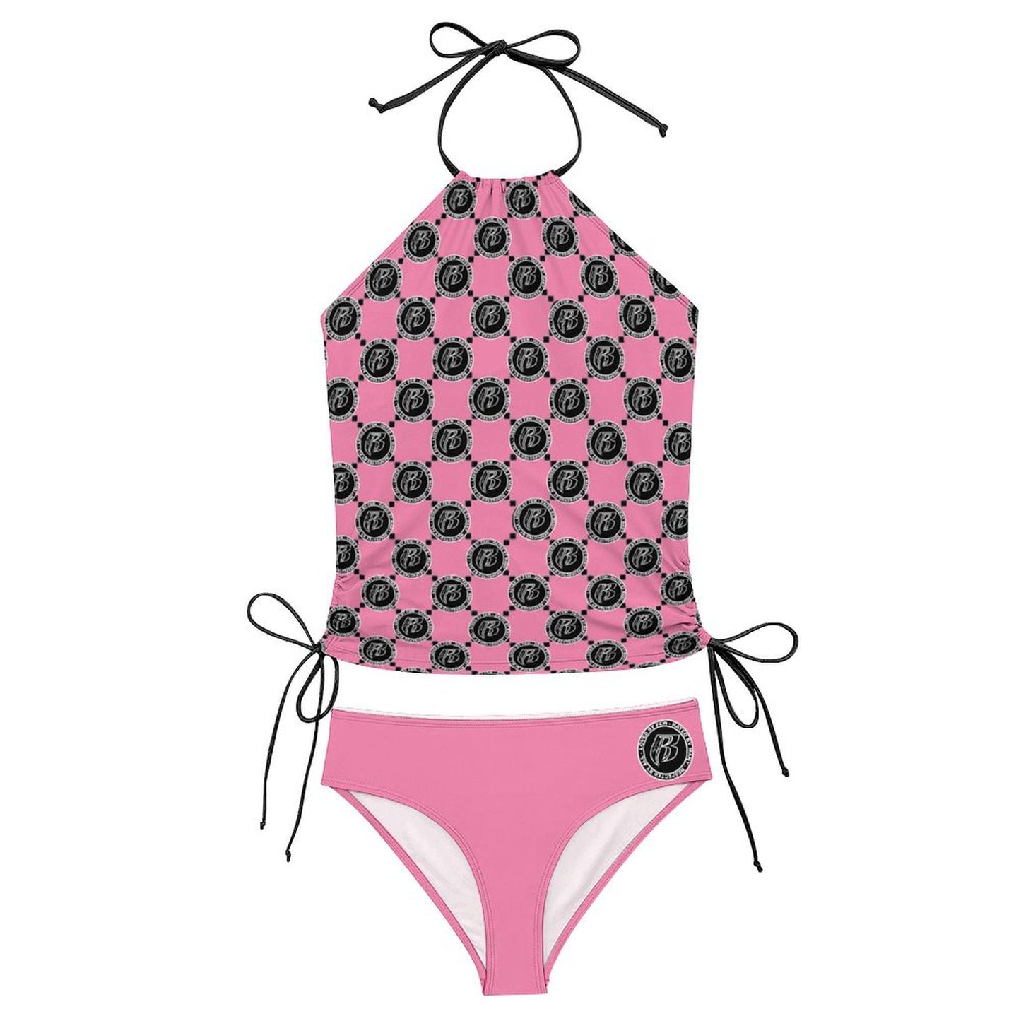 RR Two Piece Halter Swimsuit RR Coin Pink
