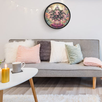 Plant Love 10x10 Wall Clock - Philodendron Pink Princess