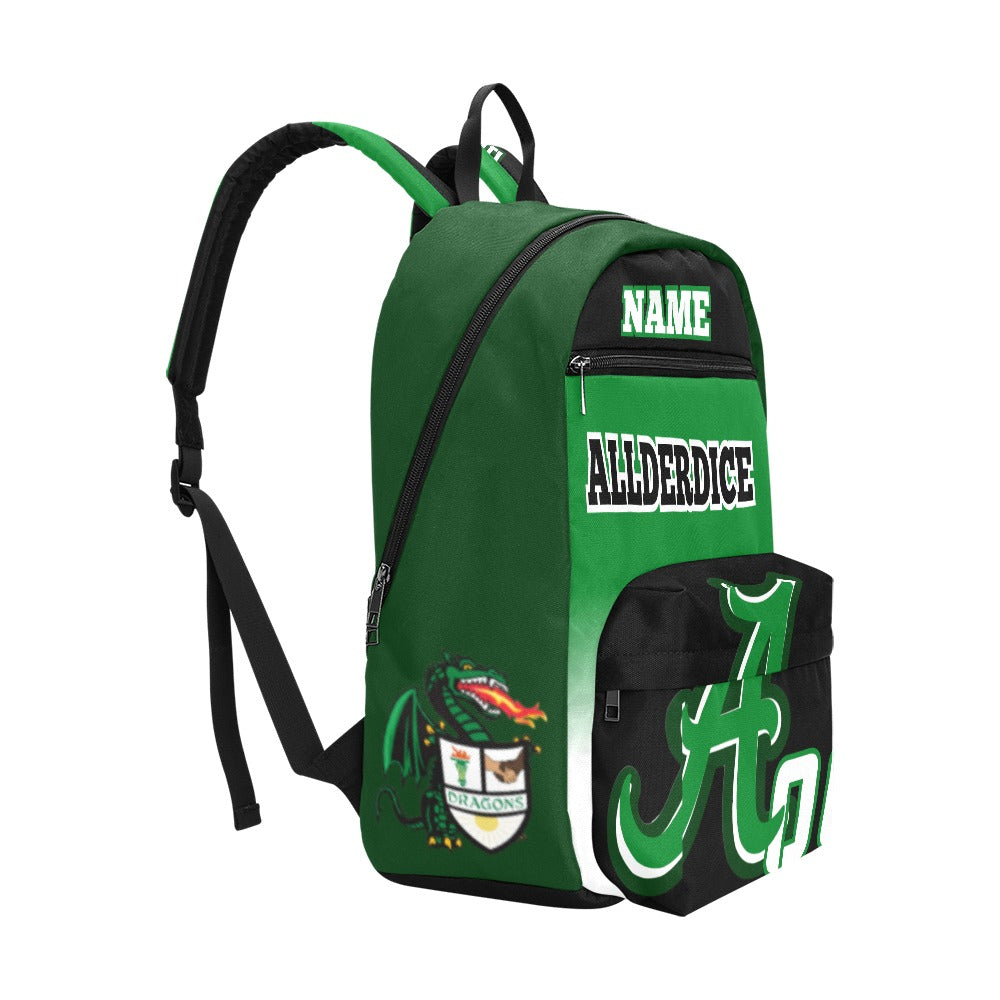 Allderdice Dragons Large Capacity Travel Backpack 2 - Add your name.