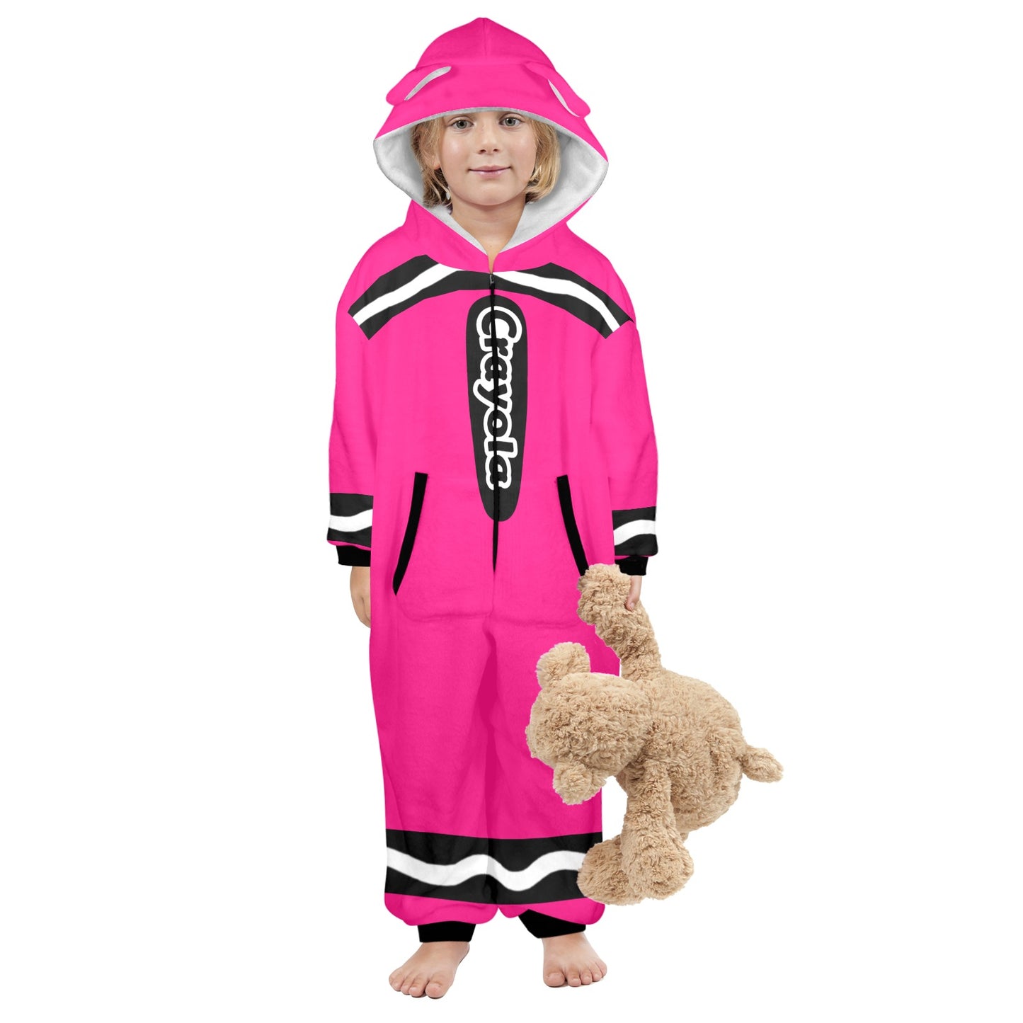 Kids Crayon Onesie Pink