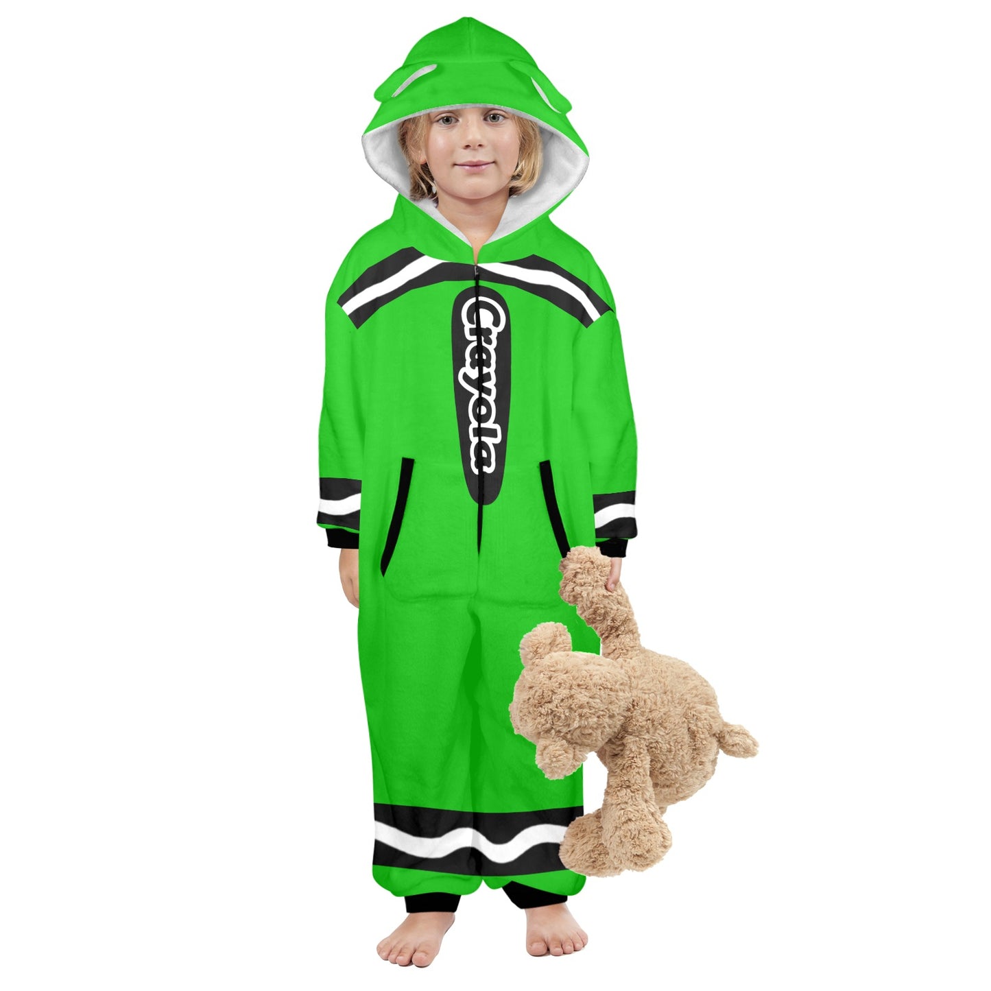 Kids Crayon Onesie Green