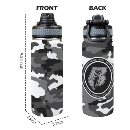 RR Camo Insulated Travel Water Bottle