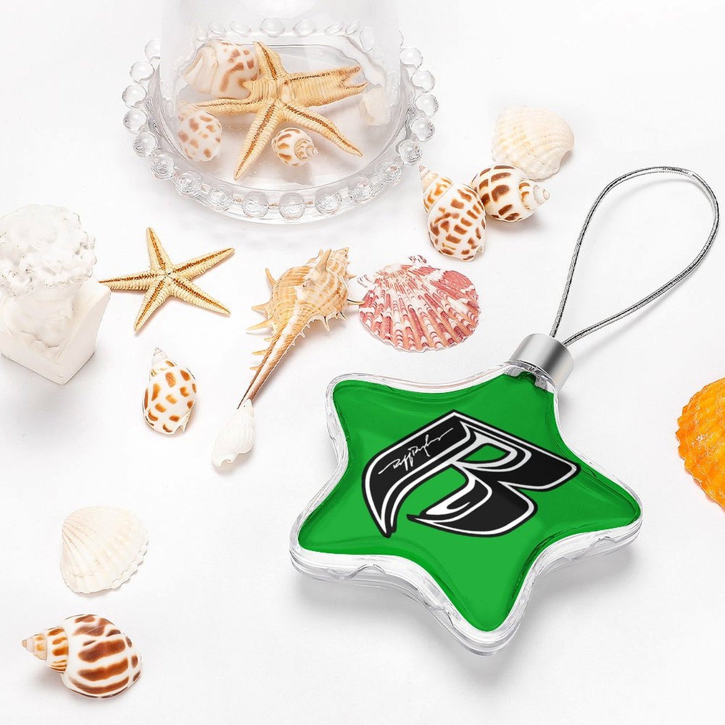 RR Christmas Hanging Star - Green