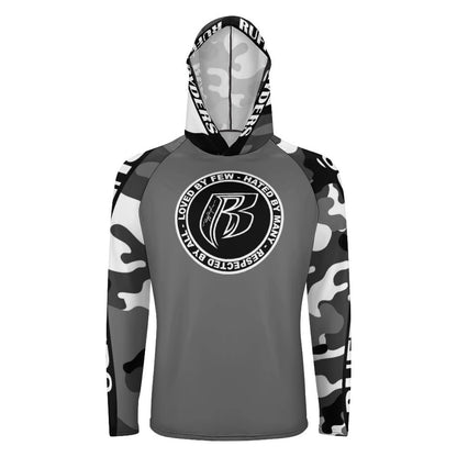 RR Long Sleeve Sun Protection Hoodie Gry/Camo - Add your name.