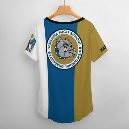 Savannah Bulldogs Ice Silk V-Neck T-Shirt