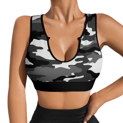 RR Cleavage Camo Crop Top