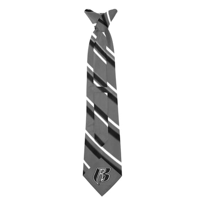 RR Necktie Gry Blk/Wht Stripes