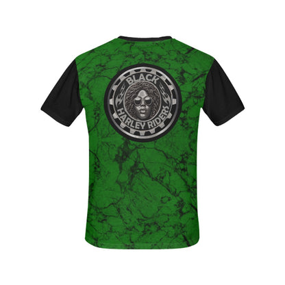 BHR Saint Patricks Day All Over Print Womens Tee Green Stonewash