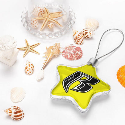 RR Christmas Hanging Star - Yellow